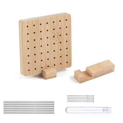 9.3-inch wooden crochet blocking board with stand